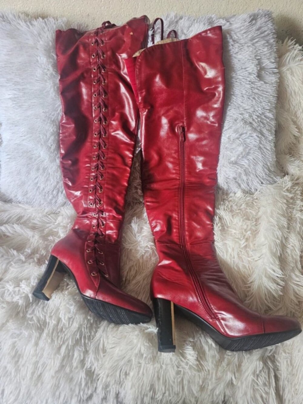 Red Winter Boots